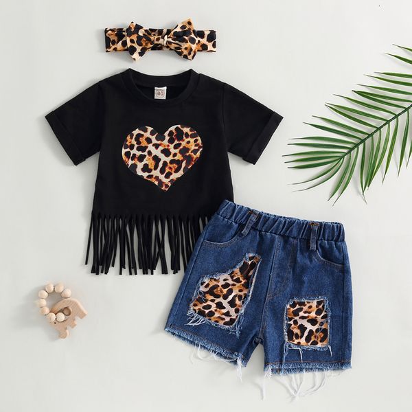 clothing sets summer toddler girls clothes baby kids children suits short sleeve leopard heart print denim shorts headband 230412, White
clothing sets summer toddler girls clothes baby kids children suits short sleeve leopard heart print denim shorts headband 230412, White