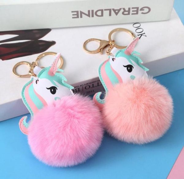 colorful cartoon unicorn keychain with pompon accessories cute women girls bag pendant fashion pu car key chain imitation fur keyr2153267, Blue
colorful cartoon unicorn keychain with pompon accessories cute women girls bag pendant fashion pu car key chain imitation fur keyr2153267, Blue