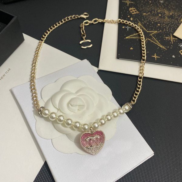 designer brand letter pendant necklaces never fading luxury women heart rhinestone pearl collar chain brass copper real gold plated necklace, Silver
designer brand letter pendant necklaces never fading luxury women heart rhinestone pearl collar chain brass copper real gold plated necklace, Silver