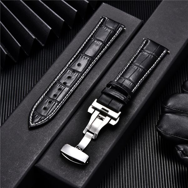 watch bands classic business embossed leather strap with stainless steel automatic buckle watchband 18mm 20mm 22mm 24mm watch straps 230411, Black;brown
watch bands classic business embossed leather strap with stainless steel automatic buckle watchband 18mm 20mm 22mm 24mm watch straps 230411, Black;brown