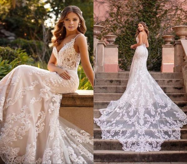 mermaid wedding dresses spaghetti straps lace appliques beach bridal gowns custom made open back sweep train robe de mariee6459000, White
mermaid wedding dresses spaghetti straps lace appliques beach bridal gowns custom made open back sweep train robe de mariee6459000, White