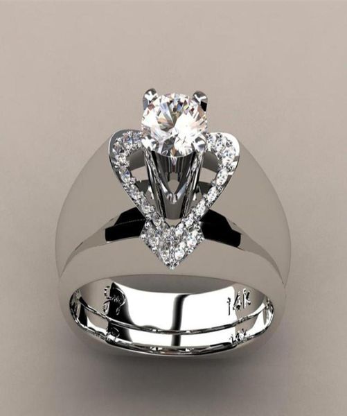 new creative heartshaped diamond ring female european and american fashion generous engagement ring set ring whole2300260, Silver
new creative heartshaped diamond ring female european and american fashion generous engagement ring set ring whole2300260, Silver