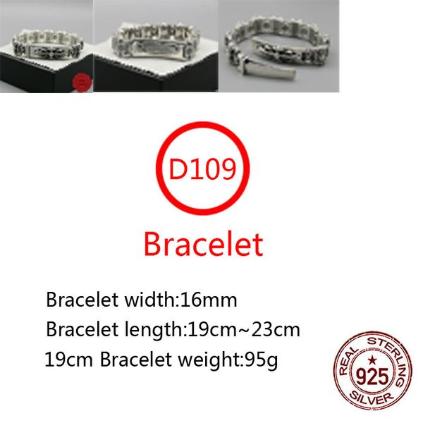 d109 s925 sterling silver bracelet fashion letter personalized vintage cross flower punk hip hop jewelry style lover gift, Golden;silver
d109 s925 sterling silver bracelet fashion letter personalized vintage cross flower punk hip hop jewelry style lover gift, Golden;silver