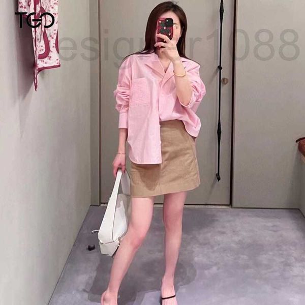 designer lo luo's spring/summer new pink versatile long sleeve shirt women's embroidered logo pocket lapel casual mh9d, White
designer lo luo's spring/summer new pink versatile long sleeve shirt women's embroidered logo pocket lapel casual mh9d, White