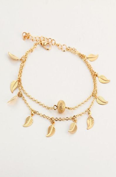 silver gold double layer tassel leaf anklets for women foot accessories summer beach barefoot sandals bracelet ankle on the leg fe9115767
silver gold double layer tassel leaf anklets for women foot accessories summer beach barefoot sandals bracelet ankle on the leg fe9115767