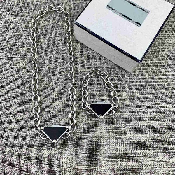 classic designer necklaces men women titanium steel triangle metal label pendant necklace personality clavicle chain, Silver
classic designer necklaces men women titanium steel triangle metal label pendant necklace personality clavicle chain, Silver