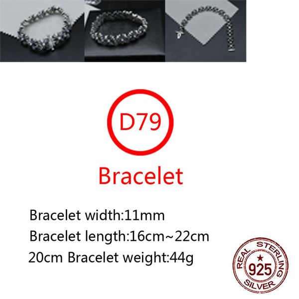 d79 s925 sterling silver bracelet fashion letter personalized vintage cross flower punk hip hop style lover gift, Golden;silver
d79 s925 sterling silver bracelet fashion letter personalized vintage cross flower punk hip hop style lover gift, Golden;silver