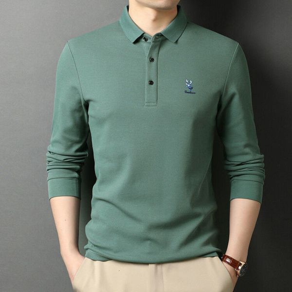 men's polos spring summer men's polo collar long sleeve solid button t-shirt cotton polo embroidery plus size casual 230412, White;black
men's polos spring summer men's polo collar long sleeve solid button t-shirt cotton polo embroidery plus size casual 230412, White;black