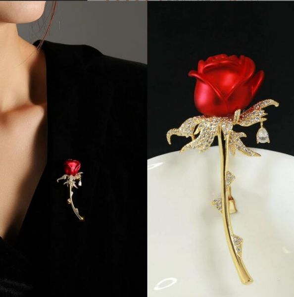 the latest romantic red rose brooch fashion 18k gold-plated brooch small sweet wind jewelry accessories wedding party gift, Gray
the latest romantic red rose brooch fashion 18k gold-plated brooch small sweet wind jewelry accessories wedding party gift, Gray