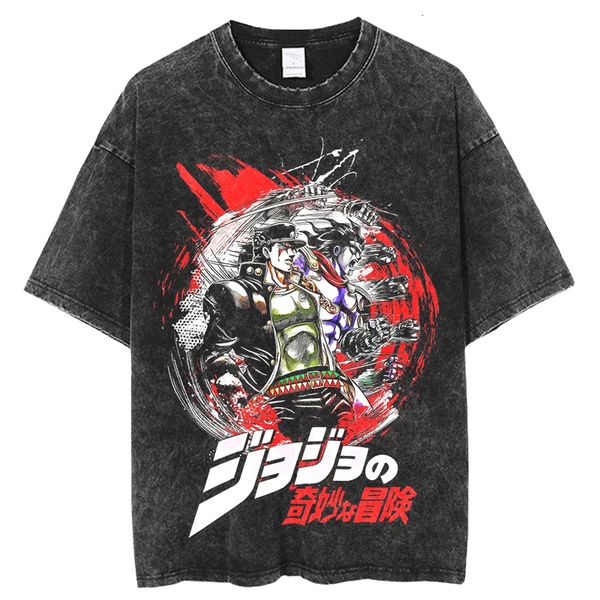 men s t shirts anime s bizarre adventure vintage washed tshirts t shirt harajuku oversize tee cotton fashion streetwear 230411, White;black
men s t shirts anime s bizarre adventure vintage washed tshirts t shirt harajuku oversize tee cotton fashion streetwear 230411, White;black