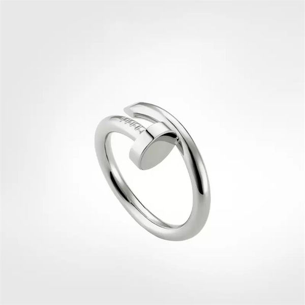 with box mens nail ring band diamonds designer luxury women rings jewelry couple lover finger circle rings good gift never fade no261w, Silver 
with box mens nail ring band diamonds designer luxury women rings jewelry couple lover finger circle rings good gift never fade no261w, Silver