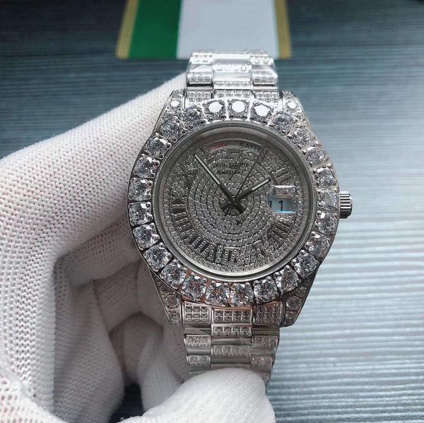 full diamond face 43mm mens watches fashion qualtiy designer automatic mechanical movement men's watch stainless steel waterproof busin, Slivery;golden
full diamond face 43mm mens watches fashion qualtiy designer automatic mechanical movement men's watch stainless steel waterproof busin, Slivery;golden