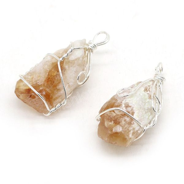 citrine natural stone irregular silver wire pendant crafts for jewelry making diy charms necklace earring accessories gift party, Bronze;silver
citrine natural stone irregular silver wire pendant crafts for jewelry making diy charms necklace earring accessories gift party, Bronze;silver