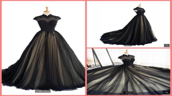 2021 real picture black champagne tulle a line prom dress high neckline cap sleeve modest lace appliques prom gowns beaded muslim 7884585
2021 real picture black champagne tulle a line prom dress high neckline cap sleeve modest lace appliques prom gowns beaded muslim 7884585