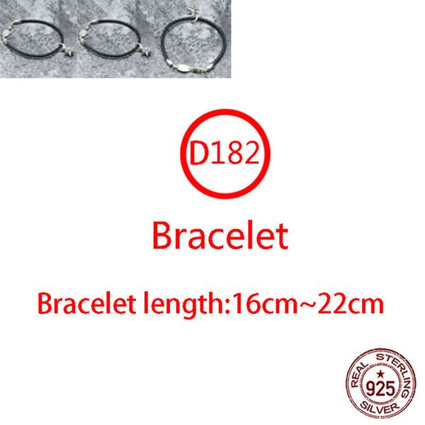 d182 s925 sterling silver bracelet black rope fashion letter personalized vintage cross flower six star couple punk hip hop jewelry, Golden;silver
d182 s925 sterling silver bracelet black rope fashion letter personalized vintage cross flower six star couple punk hip hop jewelry, Golden;silver