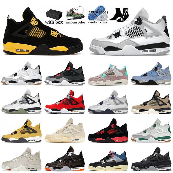 2023 thunder 4 mens basketball shoes with box jumpman military black craft fire red university pink kaws grey taupe haze 4s men women sneake
2023 thunder 4 mens basketball shoes with box jumpman military black craft fire red university pink kaws grey taupe haze 4s men women sneake
