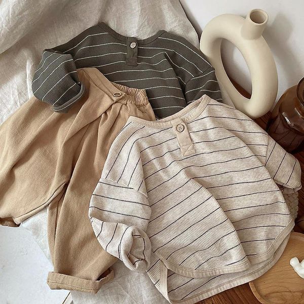t-shirts autumn boys and girls long sleeve striped t-shirt children's round neck casual vintage cotton bottom shirt wtb53 230412, Blue
t-shirts autumn boys and girls long sleeve striped t-shirt children's round neck casual vintage cotton bottom shirt wtb53 230412, Blue