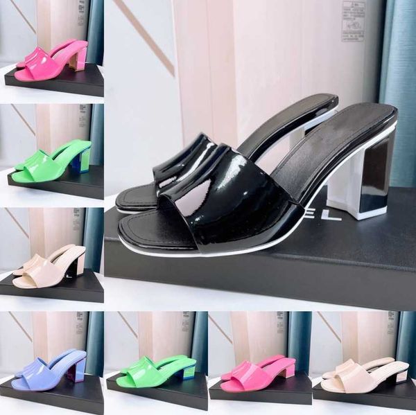new brand woman slippers patent leather cruise mules lady sandals summer shoes 4.5cm 8cm jelly slides block heel pumps luxury casual dress s, Black
new brand woman slippers patent leather cruise mules lady sandals summer shoes 4.5cm 8cm jelly slides block heel pumps luxury casual dress s, Black