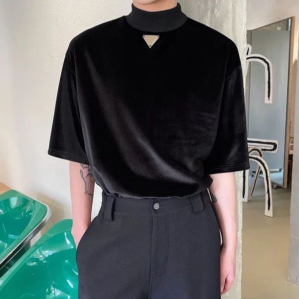 mens tshirts 2023 summer velvet standup collar shortsleeved tshirt personality triangle trend loose ruffian handsome retro 230412, White;black
mens tshirts 2023 summer velvet standup collar shortsleeved tshirt personality triangle trend loose ruffian handsome retro 230412, White;black