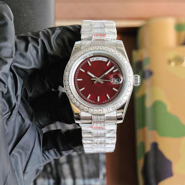 diamond watch mens watch automatic mechanical watch red watch stainless steel strap wristwatch waterproof design montre de luxe 40mm, Slivery;brown
diamond watch mens watch automatic mechanical watch red watch stainless steel strap wristwatch waterproof design montre de luxe 40mm, Slivery;brown