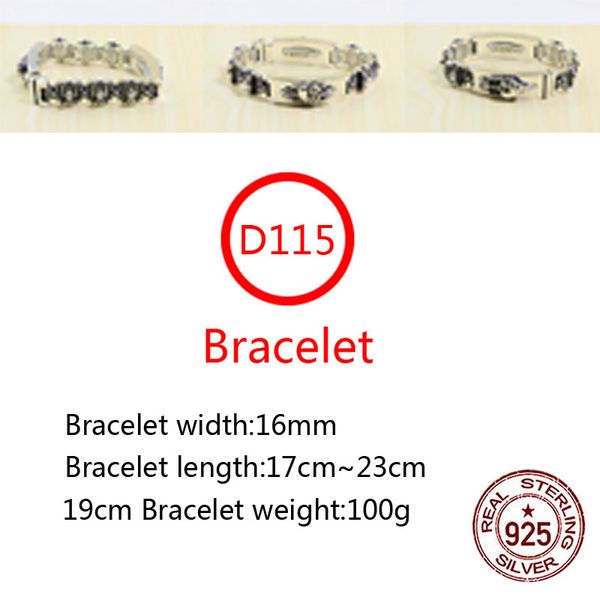 d115 s925 sterling silver bracelet fashion letter personalized vintage cross flower sacred sword heart punk hip hop jewelry style lover gift, Golden;silver
d115 s925 sterling silver bracelet fashion letter personalized vintage cross flower sacred sword heart punk hip hop jewelry style lover gift, Golden;silver
