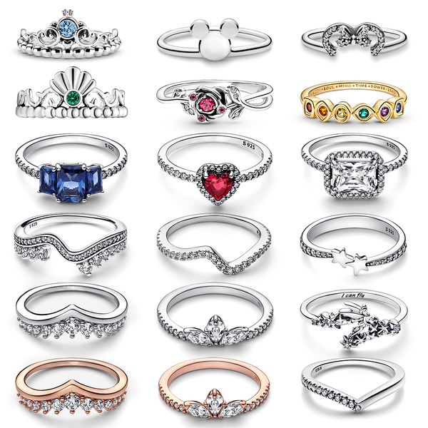 925 sterling silver wedding rings for women crow mouse ring princess ring infinity stones rings original silver ring fit pandora fashion jew, Slivery;golden
925 sterling silver wedding rings for women crow mouse ring princess ring infinity stones rings original silver ring fit pandora fashion jew, Slivery;golden