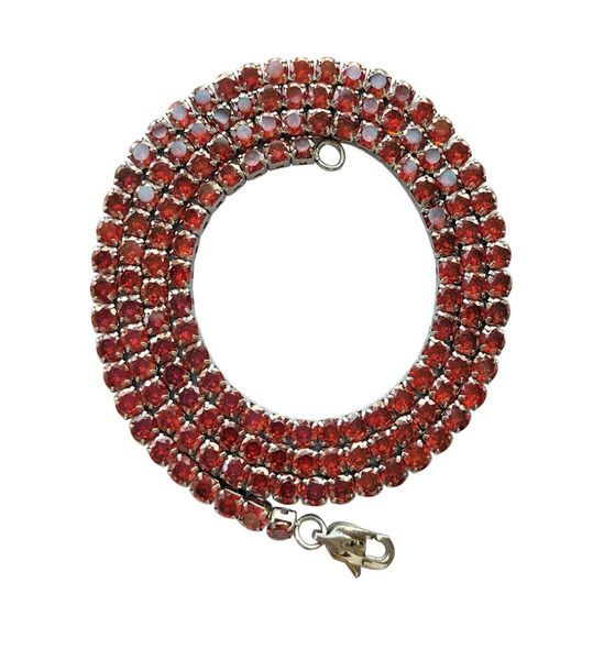 4mm stainless steel tennis chain red round cz cubic zircon classic link hip hop necklace 24 inch2277111, Silver
4mm stainless steel tennis chain red round cz cubic zircon classic link hip hop necklace 24 inch2277111, Silver