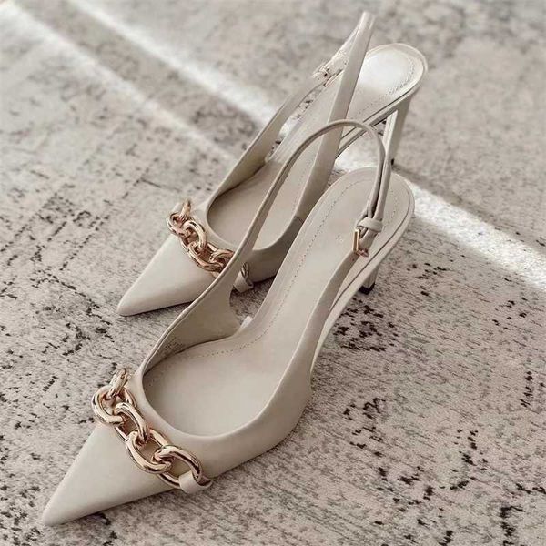 nxy sandals women metal chain heels summer woman slingback pumps black leather high fashion plus size heeled 230406
nxy sandals women metal chain heels summer woman slingback pumps black leather high fashion plus size heeled 230406