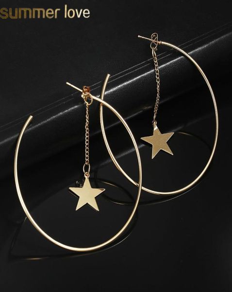 fashion exaggeration big circle hoop earrings for women fashion gold color trendy retro big round star earrings personality jewelr8136063, Golden;silver
fashion exaggeration big circle hoop earrings for women fashion gold color trendy retro big round star earrings personality jewelr8136063, Golden;silver