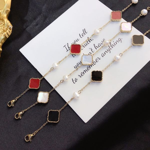3 color women designer bracelets bangle chain 18k gold plated two-sided bracelet wristband cuff chain stainless steel letter pendant lovers, Black
3 color women designer bracelets bangle chain 18k gold plated two-sided bracelet wristband cuff chain stainless steel letter pendant lovers, Black