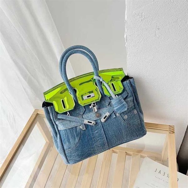 totes birkins designer h family brand bags cyber red fashion spoof denim laser trouser pocket bag korean color contrast women's bag por
totes birkins designer h family brand bags cyber red fashion spoof denim laser trouser pocket bag korean color contrast women's bag por