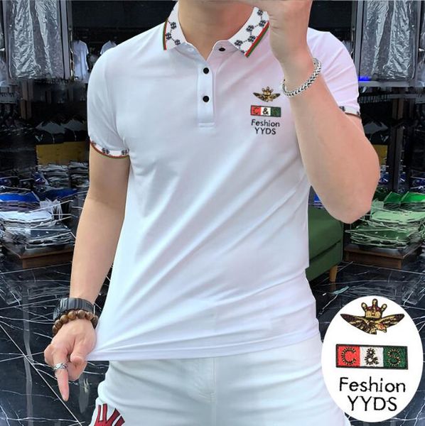 r68b yyds designer clothes men's polos summer fashion slim white short sleeve men polo shirt tee mens clothes, White;black
r68b yyds designer clothes men's polos summer fashion slim white short sleeve men polo shirt tee mens clothes, White;black