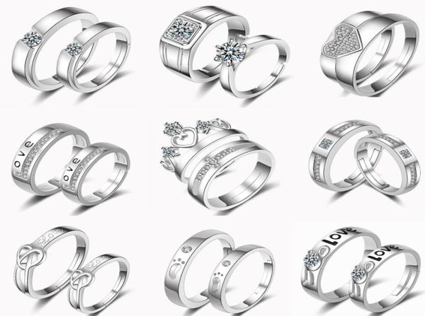 32 designs couple rings adjustable 2pcset lovers rings 925 silver feather heart crown cross cubic zirconia rings3017487, Golden;silver
32 designs couple rings adjustable 2pcset lovers rings 925 silver feather heart crown cross cubic zirconia rings3017487, Golden;silver