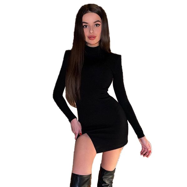 fuxiaomin spring dress with intellectual style and temperament women's polyester long sleeve high neck skirt, White;black
fuxiaomin spring dress with intellectual style and temperament women's polyester long sleeve high neck skirt, White;black