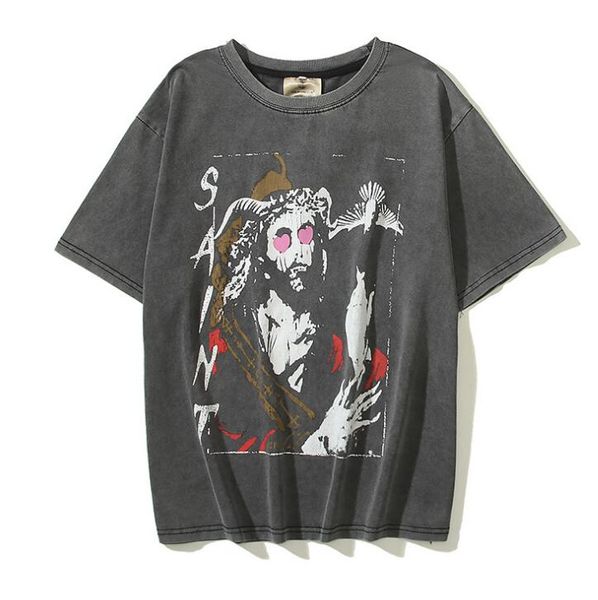et606 vintage saint satan classical designer t shirt summer short sleeve streetwear women men tshirt tee mens clothes, White;black
et606 vintage saint satan classical designer t shirt summer short sleeve streetwear women men tshirt tee mens clothes, White;black