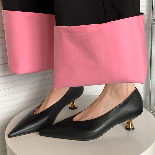 full grain leather muller shoes fashion pointed toe womens office shoes high kitten heel lady wedding dress shoes, Black
full grain leather muller shoes fashion pointed toe womens office shoes high kitten heel lady wedding dress shoes, Black