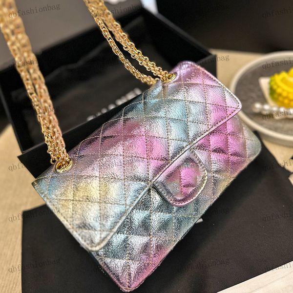 classic designer womens shoulder bag 2.55 genuine leather caviar hardware metal square buckle rainbow gradient gold chain diagonal span bag
classic designer womens shoulder bag 2.55 genuine leather caviar hardware metal square buckle rainbow gradient gold chain diagonal span bag