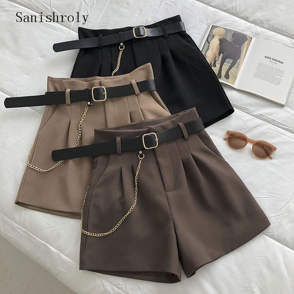 women's shorts summer chain suit vintage women all match wide leg office ladies high waist a line casual with sashes 230411, White;black
women's shorts summer chain suit vintage women all match wide leg office ladies high waist a line casual with sashes 230411, White;black