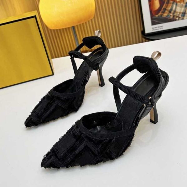 women's f letter colibri lite chenille jacquard slingback pumps dress shoes satin mesh pointed toe stiletto high heels sandal luxury de, Black
women's f letter colibri lite chenille jacquard slingback pumps dress shoes satin mesh pointed toe stiletto high heels sandal luxury de, Black