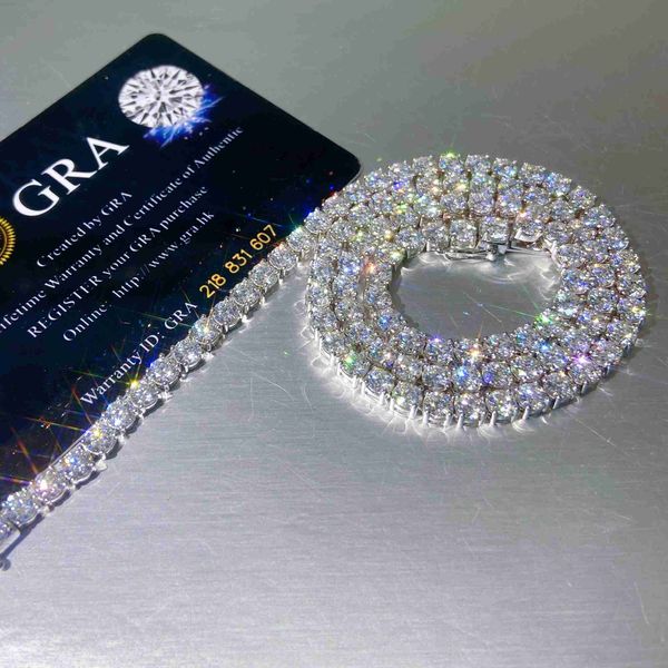 3mm iced out moissanite 10k solid gold men women tennis chain hip hop jewelry necklace vvs diamond tennis chain, Silver
3mm iced out moissanite 10k solid gold men women tennis chain hip hop jewelry necklace vvs diamond tennis chain, Silver