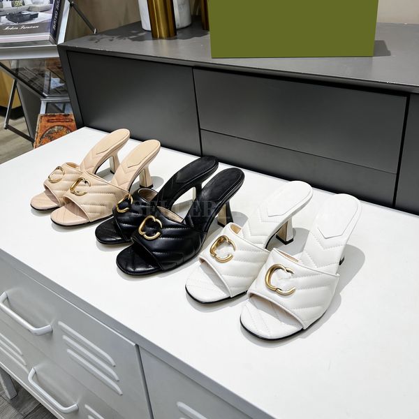 women slide sandal designer sandals high heel slipper letters metal chunky heels slides with box, Black
women slide sandal designer sandals high heel slipper letters metal chunky heels slides with box, Black