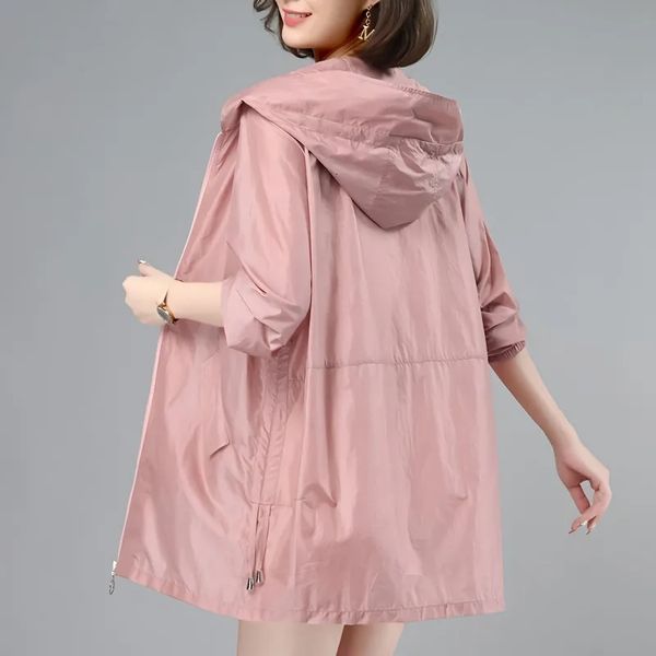 women's jackets summer women's thin jacket uv protection hooded coat outdoor long sleeve women's windproof casual coat 230412, Black;brown
women's jackets summer women's thin jacket uv protection hooded coat outdoor long sleeve women's windproof casual coat 230412, Black;brown