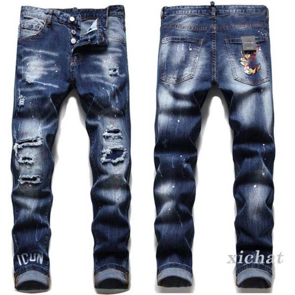 men's jeans men slim fit ripped badge hole destroyed skinny straight leg washed frayed motocycle denim pants hip hop stretch biker dist, Blue
men's jeans men slim fit ripped badge hole destroyed skinny straight leg washed frayed motocycle denim pants hip hop stretch biker dist, Blue