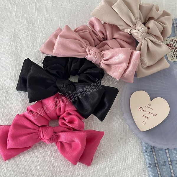 korean woman elegant solid color bright satin double-deck bow elastics hair band girls scrunchies ladies ponytail hold hair ties, Slivery;white
korean woman elegant solid color bright satin double-deck bow elastics hair band girls scrunchies ladies ponytail hold hair ties, Slivery;white