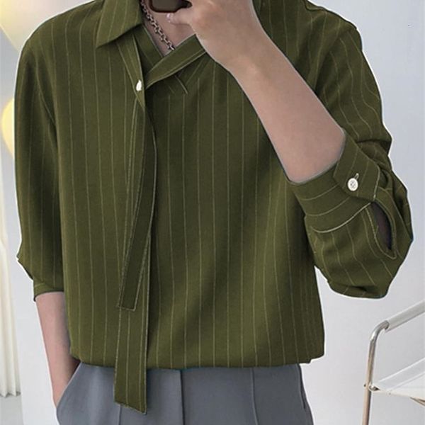 men s casual shirts fashion striped shirt lapel long sleeve streetwear tie autumn clothing 2023 korean leisure s 5xl incerun 230411, White;black
men s casual shirts fashion striped shirt lapel long sleeve streetwear tie autumn clothing 2023 korean leisure s 5xl incerun 230411, White;black