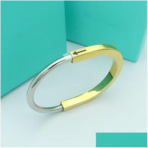 bangle titanium steel designer lock bracelet sier rose gold bracelets for women jewelry with veet bag drop delivery dhom1, Black
bangle titanium steel designer lock bracelet sier rose gold bracelets for women jewelry with veet bag drop delivery dhom1, Black