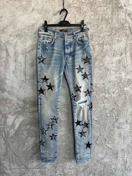 2023 great new mens distressed ripped skinny designer jeans ~ us size 28-36 jeans ~ quality slim motorcycle moto biker causal denim pants h, Blue
2023 great new mens distressed ripped skinny designer jeans ~ us size 28-36 jeans ~ quality slim motorcycle moto biker causal denim pants h, Blue