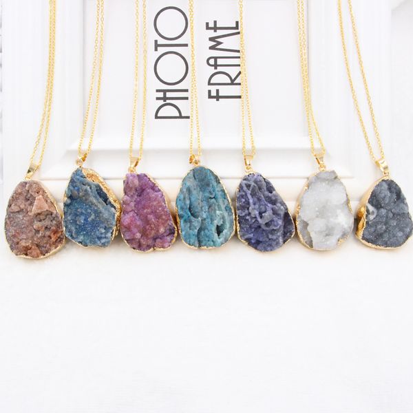 fashion irregular natural stone pendant necklaces mens womens oval crystal gold rough stone necklace jewelry in bulk, Silver
fashion irregular natural stone pendant necklaces mens womens oval crystal gold rough stone necklace jewelry in bulk, Silver