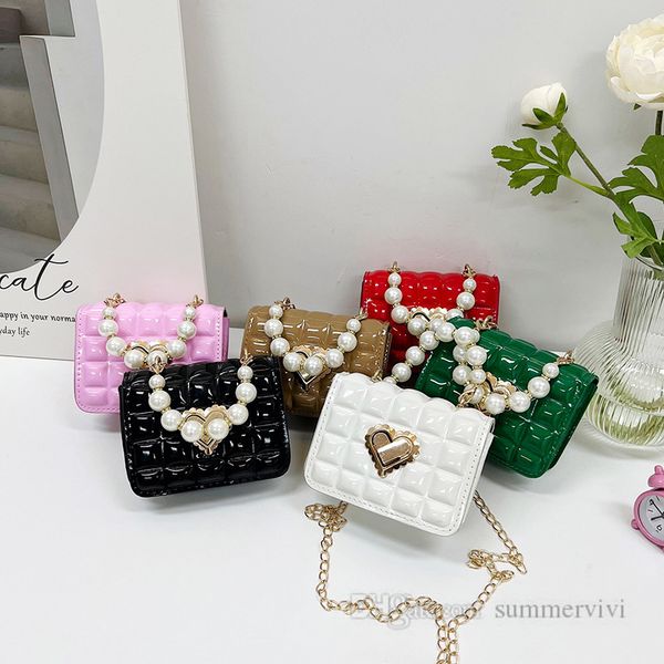 children pearls chain handbags kids love heart buckle single shoulder bag kids princess messenger square bags z1473, Black
children pearls chain handbags kids love heart buckle single shoulder bag kids princess messenger square bags z1473, Black