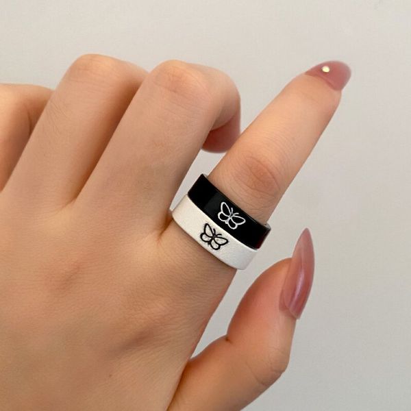 simple couple rings male and female pair ring combination ins wind love couple ring valentine's day gift, Silver
simple couple rings male and female pair ring combination ins wind love couple ring valentine's day gift, Silver